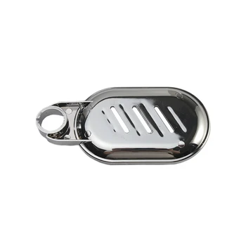 

Convenient Clip-on Soap Tray Soap Dish Adjustable Shower Rail Slide Soap Plates Smooth Bathroom Holder