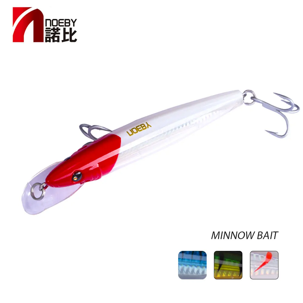 

NOEBY minnow lure 150mm 42g floating0-1.5m VMC hooks minnow wobblers for pikes