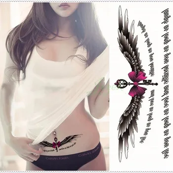 

Waterproof Temporary Tattoo Sticker on body big size angel wings tatto stickers flash tatoo fake tattoos for girl women