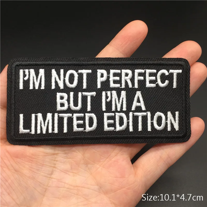 Description Picture 3 of itemMy BIKE...Size: 10x3cm DIY Embroideed Patch Stripe for Clothes On Sticker Black White Written Letter Iron On Badge Appliques