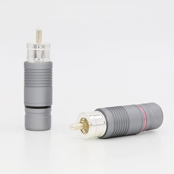 

4PCS Silver Audio RCA Connectors Plug with Silver Plated for Audio Interconnect Cable