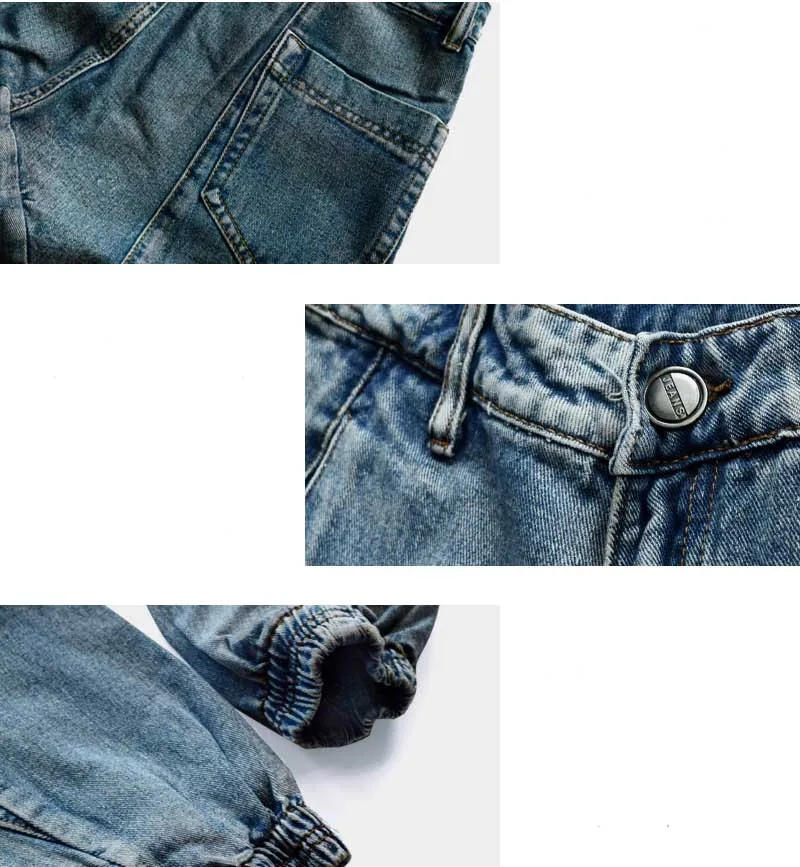 Men Fashion Casual Jeans Pants Street Loose Haren Jeans Pants For Male Washed (1)