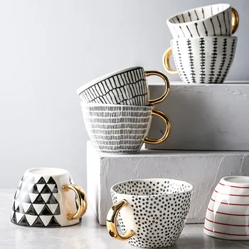 

Creative Nordic style ins ceramic special shaped mug large capacity water simple coffee breakfast cup Drinkware home coffee shop
