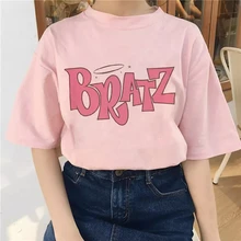Best Price Summer gothic female T-shirt aesthetic Bratz letter t shirt women casual Black tops fashion short sleeve t-shirt women clothing Best Price Summer gothic female T-shirt aesthetic Bratz letter t shirt women casual Black tops fashion short sleeve t-shirt women clothing