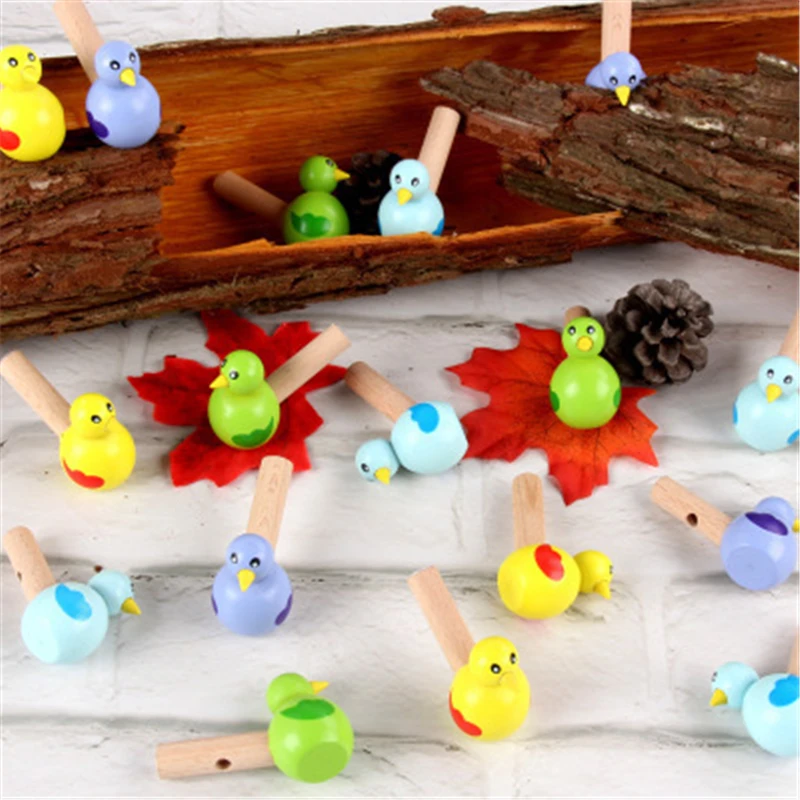 Baby Kids Wooden Toy Mini Whistle Bird Developmental Toy Musical Toys Colorful Lovely Instrument Toys Musical Gift 6