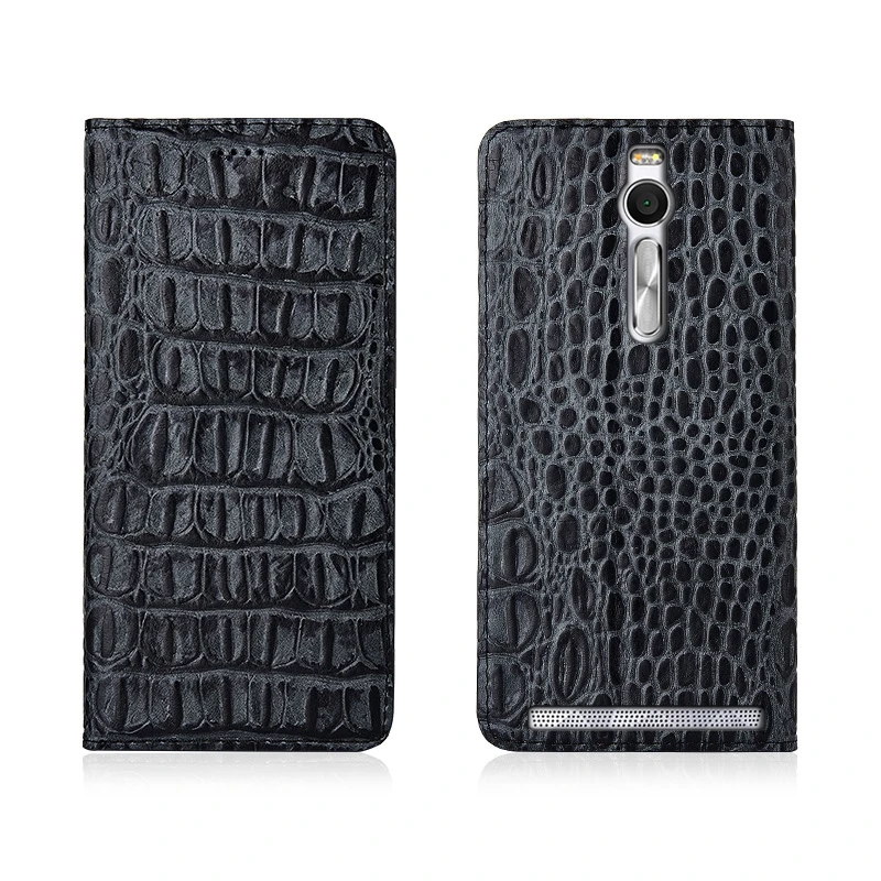  Crocodile Back Pattern Genuine Real Leather Magnetic Flip Phone Bag For Asus Zenfone 2 ZE551ML/Zenf