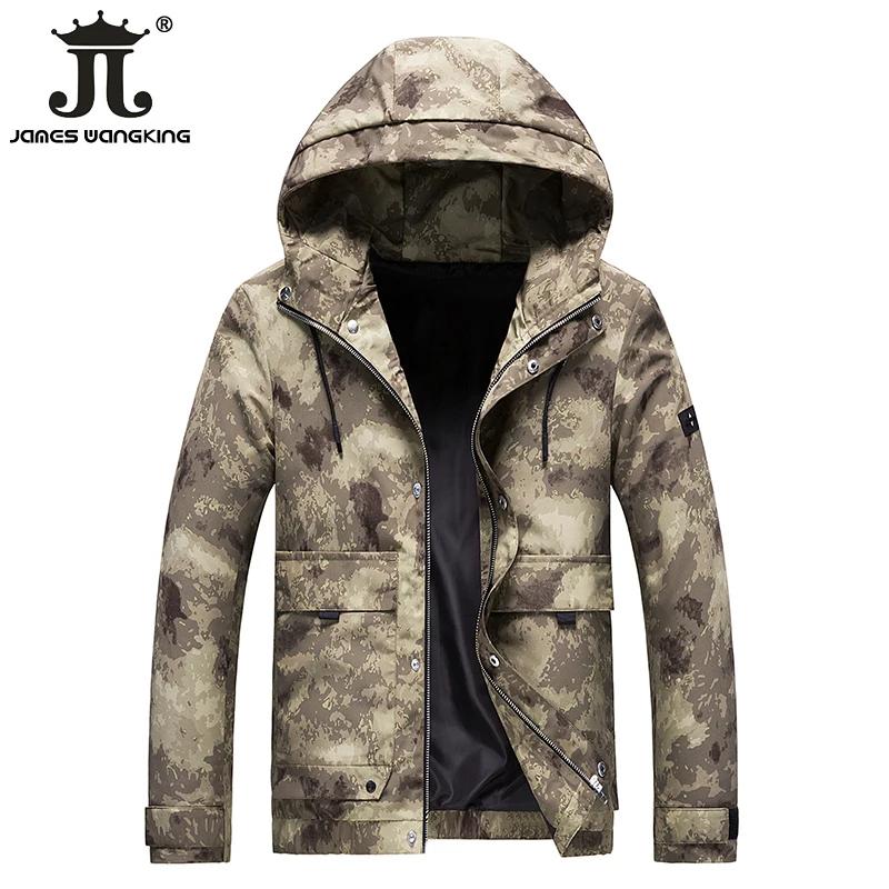 

2019 Autumn New Men's Loose Camouflage Jacket Men's Hooded Tooling Jacket