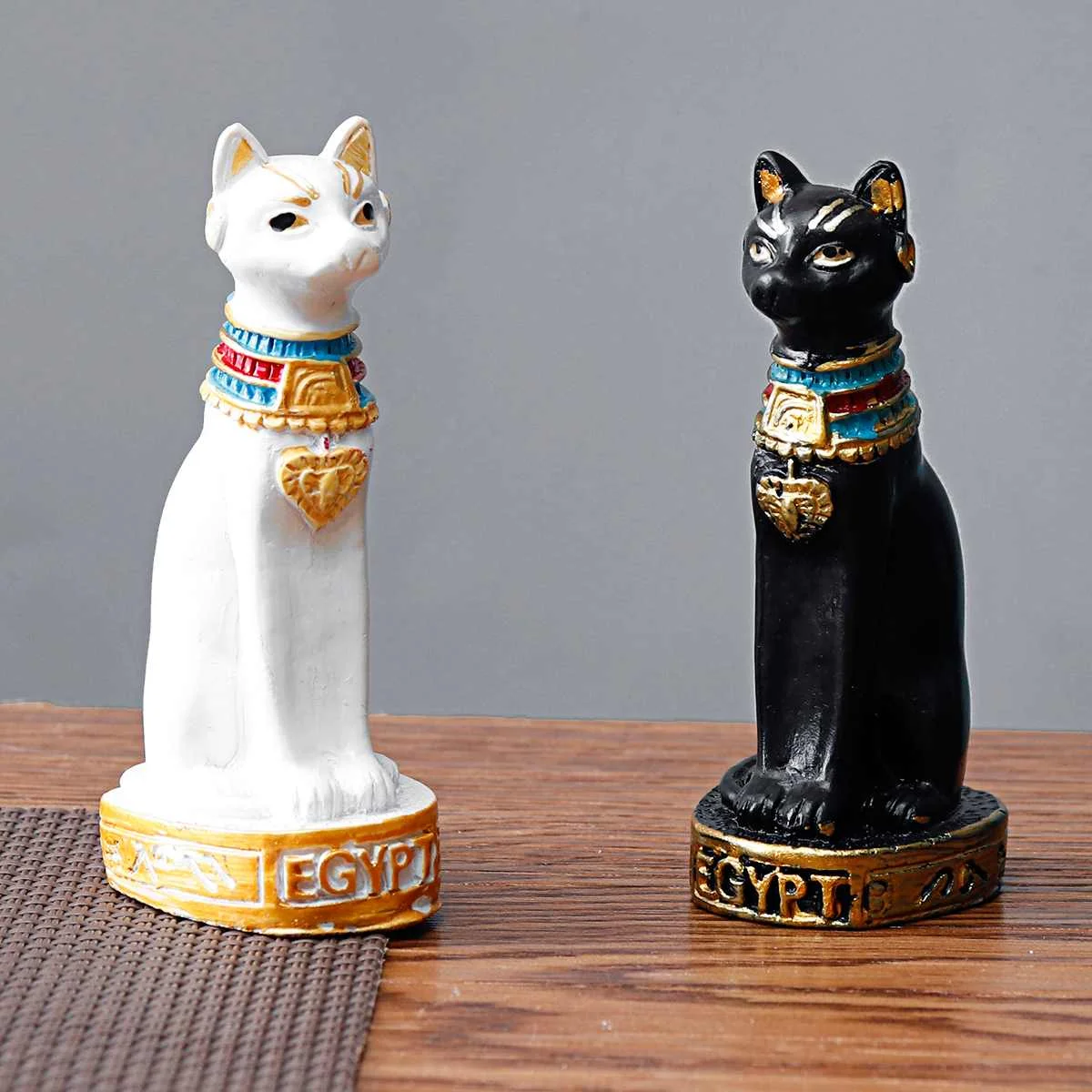 Египетская статуэтка кошки, статуэтка, украшение, винтажная Статуя Кошки богини Бастет, садовый декор, украшение для стола, подарок