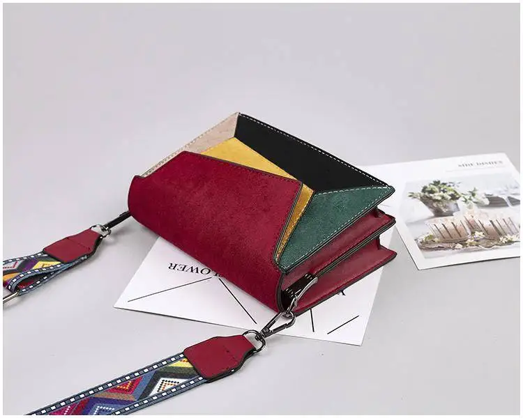 colors patchwork bag bags women's handbags (15)