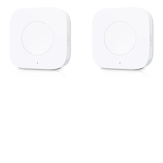 2pcs standard Умный беспроводной переключатель Xiaomi Mijia Aqara, умный пульт дистанционного управления с одним ключом, интеллектуальное приложение Aqara, управление приложением для домашней безопасности - Цвет: 2pcs standard
