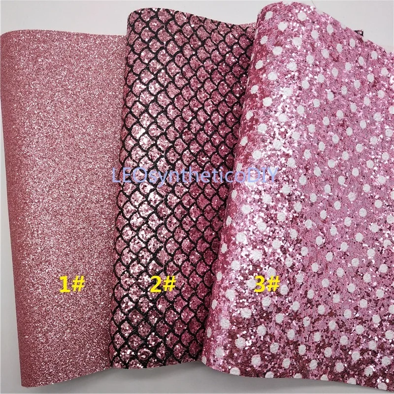 Мини-рулон 30x134 см розовый блеск Fabirc, с эффектом блестящей кожи, блестящий кожаный рулон для изготовления бантов leosynthecodiy SK045
