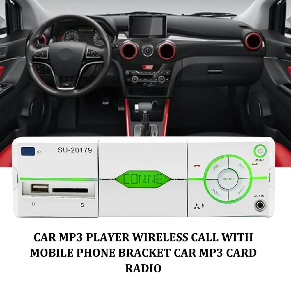 Automobile FM Radio Multimedia MP3 Player USB Car Stereo Audio Player With Mobile Phone Bracket Voice Navigation