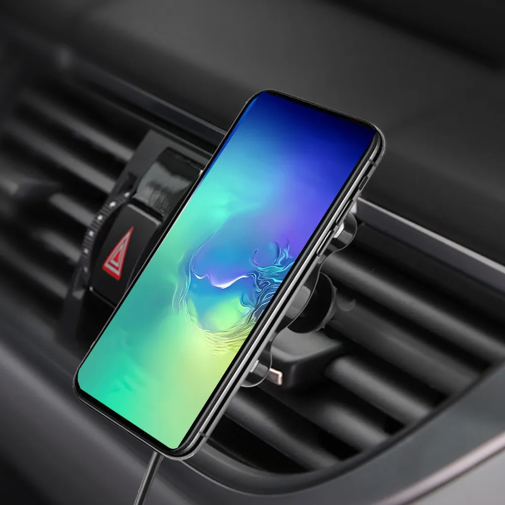 Ouhaobin 10 Вт беспроводное автомобильное зарядное устройство для samsung Galaxy Note10 Plus крепление на вентиляционное отверстие для телефона быстрое зарядное устройство
