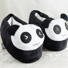 Мужские зимние плюшевые тапочки Милая мультяшная панда обувь в виде животных мужские меховые шлепанцы домашние теплые хлопковые тапочки мужские меховые шлепанцы