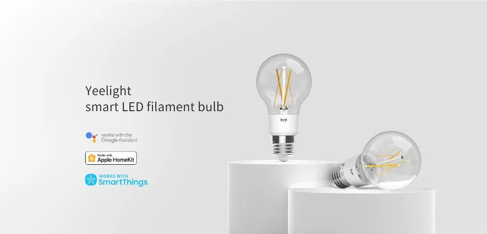 Xiaomi yeelight умный светодиодный лампочка накаливания YLDP12YL 700 люменов 6 Вт лимонная умная лампочка работает с Apple homekit