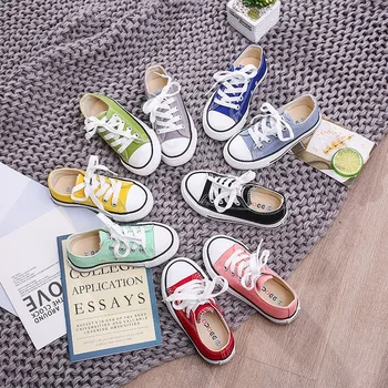

Spring autumn children low-top candy colors canvas shoes mother-child fashion comfortable small white shoes soft sole canvas