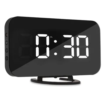 

LED Digital Alarm Table Clock Brightness Adjustable For Home Office Hotel Light Sensor USB Modern Digital Clock