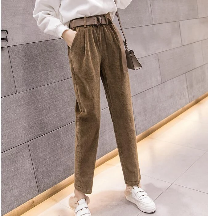 Вельветовые брюки Брюки женские утепленные брюки для женщин - Color: Brown
