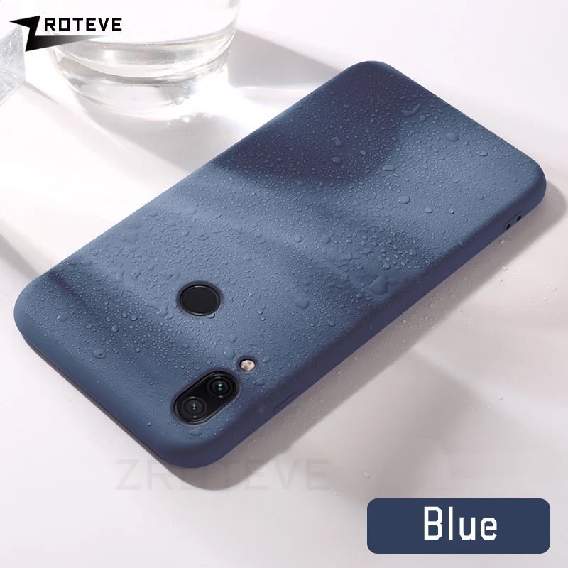 Redmi Note 7 Чехол ZROTEVE жидкий силиконовый чехол для Xiaomi Redmi Note 7 8 Pro Чехол Xiomi Note7 Global Xiaomi Note 7 8 Pro чехол s - Цвет: Синий