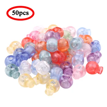 

50Pcs Toggle Single Hole Spring Loaded Drawstring Rope Cord Locks Clip Ends Luggage Lanyard Stopper Sliding Fastener Buttons