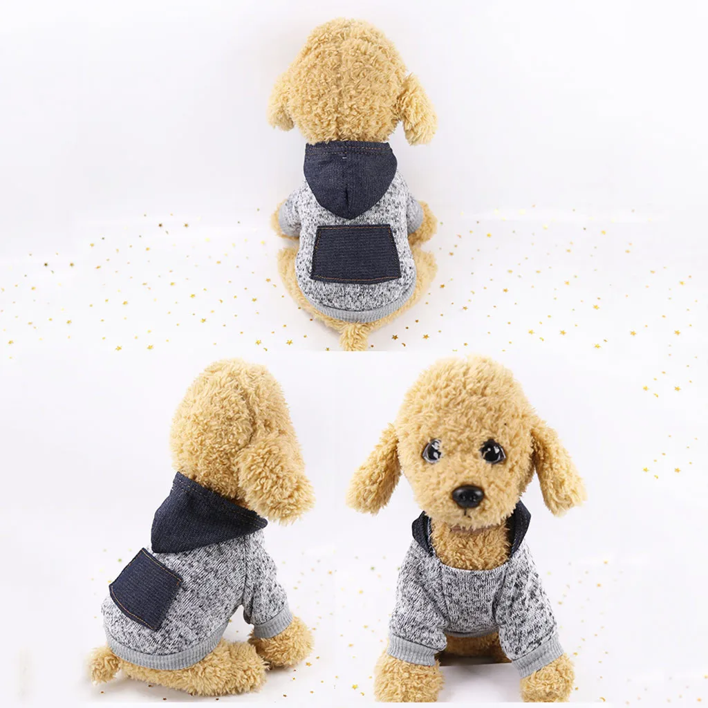 Pet Clothing Hooded Clothes Dog Coat T-Shirt Winter Warm Sweatshirt W0821