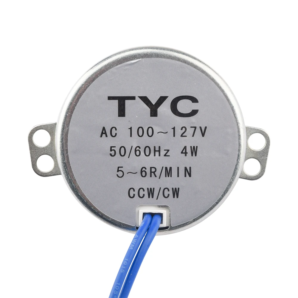 TYC-50 5-6 r/min Stable Synchronous Motor Pro AC 100-127V 50/60Hz Torque 6RPM/MIN CCW/CW 4W 2.5-3R/MIN Microwave Turntable microwave turntable motor ac motor