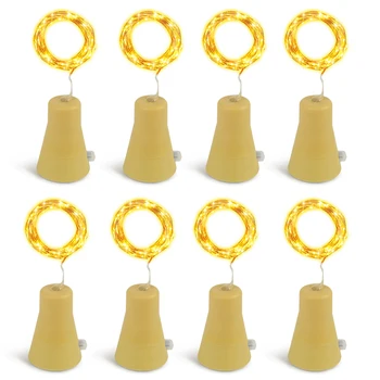 

10pcs/lot Solar Powered Wine Bottle Lights 10/20leds Outdoor DIY Fairy Light String Garland Party Wedding Festival Decoration