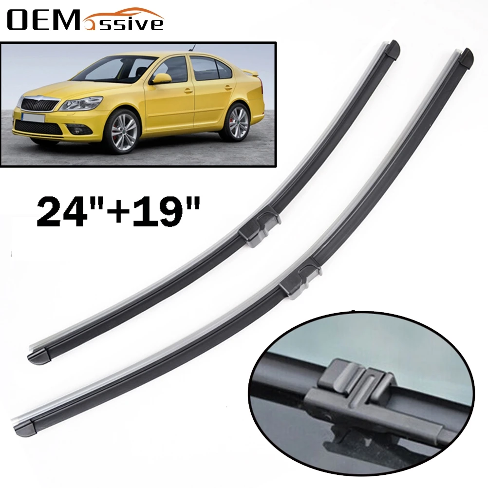 2" 19" переднего лобового стекла стеклоочистители ветрового стекла для Skoda Octavia A5 1Z MK2 2004 2005 2006 2007 2008 2009 2010 2011 2012