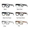 Black Finished Myopia Glasses Men Women Transparent Eyeglasses Frame Retro Oversized Square Shortsighted Eyewear Anti Blue Rays 4