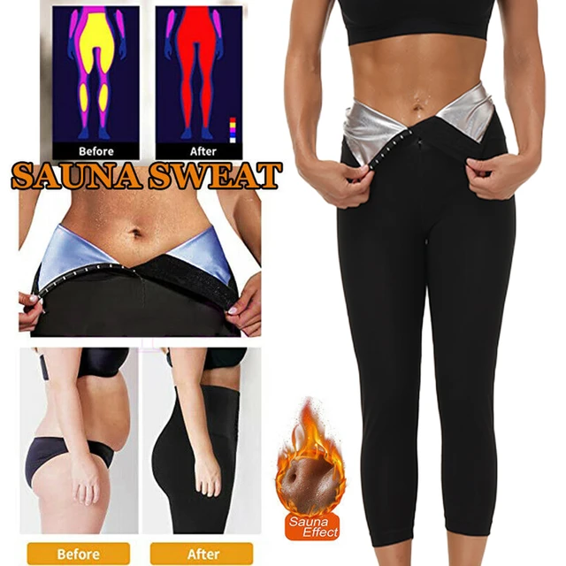 New Sauna Sweat Pants for Women High Waist Compression Slimming Weights  Thermo Leggings Workout Body Shaper Sauna Leggings - AliExpress