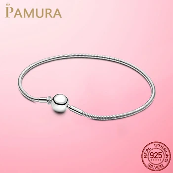 

New Fashion 925 Sterling Silver Me Snake Chain Small Bracelet For Women Fit Original Me Charm Beads Jewelry Gift