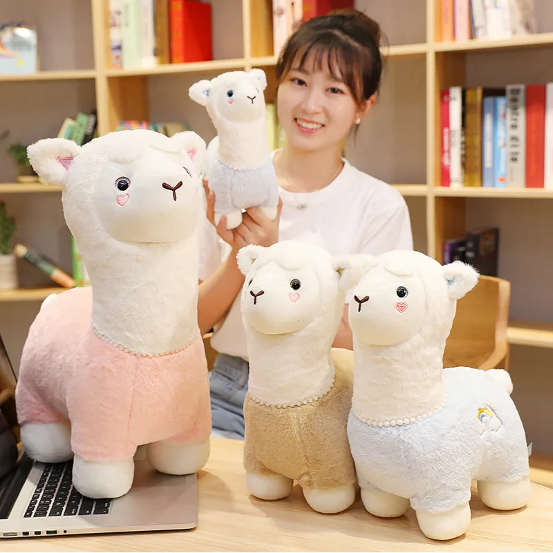 1 шт. Радужная плюшевая кукла из альпаки Kawaii 3 размера милый талисман красочная
