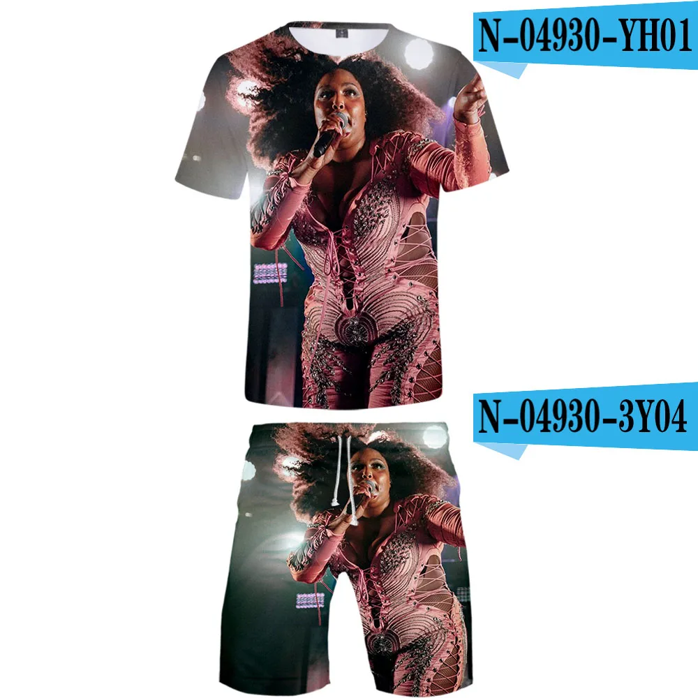 LIZZO мужские наборы 3D мужские и женские комплекты из 2 предметов спортивный комплект футболка с короткими рукавами+ шорты летние хип-хоп комплекты для отдыха высокое качество - Цвет: one