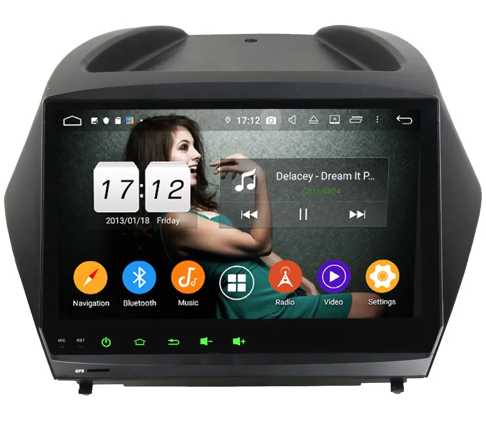 Klyde " ips 4G Android 9,0 Восьмиядерный 4 Гб ОЗУ 64 Гб ПЗУ DSP BT автомобильный DVD мультимедийный плеер стерео для hyundai IX35 Tucson 2010