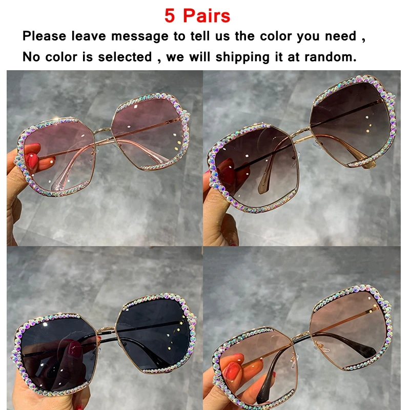 Wholesale&Bulk sunglasses women Luxury Rhinestone square Sun glasses