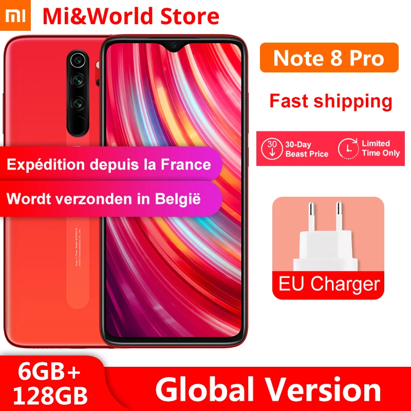 Глобальная версия смартфона Xiaomi Redmi Note 8 Pro 6 ГБ ОЗУ 128 Гб ПЗУ NFC 64 мегапиксельная