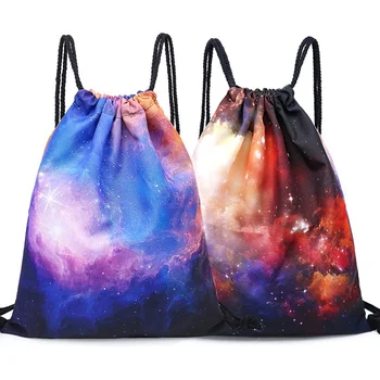 

Beach Beam Port Shopping Print Travel Bag Drawstring Backpack Casual Star