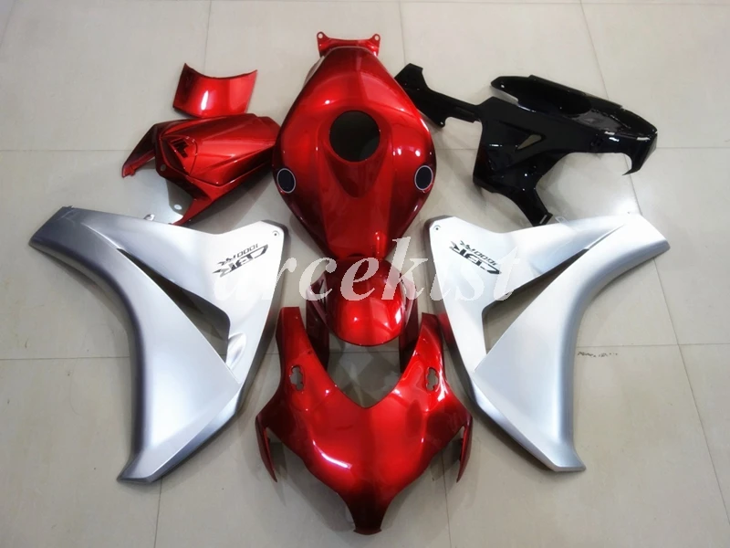 Литьевая Форма ABS мотоцикл Полный обтекатели наборы Подходит для Honda CBR1000 CBR1000RR 08 09 10 11 2008 2009 2010 2011 красный серебристый