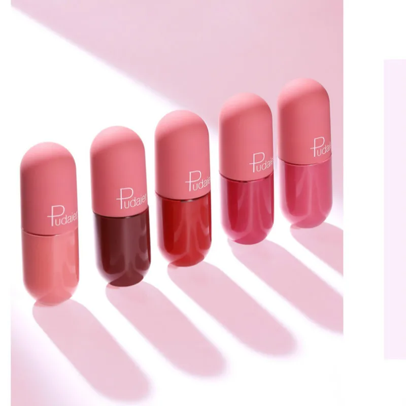 Pudaier Mini Matte Lip Gloss Long Lasting Capsule Lipgloss Liquid Lipstick Waterproof Lip Tint Makeup Korean Style Pudaier Mini Matte Lip Gloss Long Lasting Capsule Lipgloss Liquid Lipstick Waterproof Lip Tint Makeup Korean Style