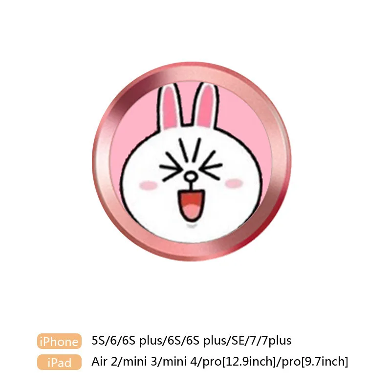 2 Милый мультфильм Touch ID Home кнопка наклейка для iPhone 5 5S SE 6 6S 6 Plus 7 8 Plus Ipad air 2 Идентификация отпечатков пальцев стикер - Цвет: 2