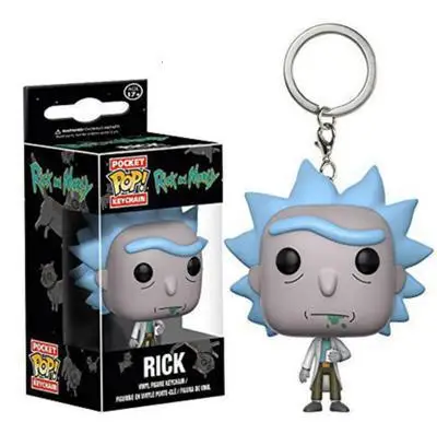Rick Funko поп-брелок Marvel Мстители Ститч Бэтмен Боб Росс Джейсон, Фредди отряд самоубийц История игрушек Рик Морти Игра престолов игрушки - Цвет: Rick