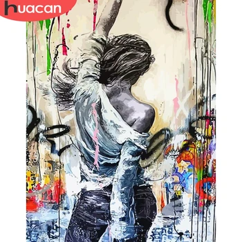 

HUACAN Paint By Number Girl Drawing On Canvas HandPainted Painting Art Gift DIY Pictures By Number Figure Kits Home Decor