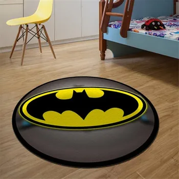 

New Round Carpet Superhero Printed Soft Carpets Anti-slip Rugs Computer Chair Mat Floor Mat for Kids Room Home Decor Door Mat