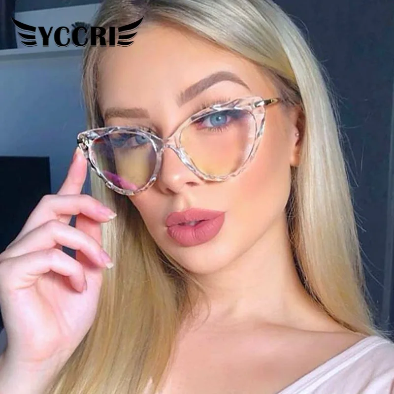 

2020Square Women reading Glasses Frame Crystal Multi-section Brand Design Optical Computer oculos Glasses gafas de lectura mujer