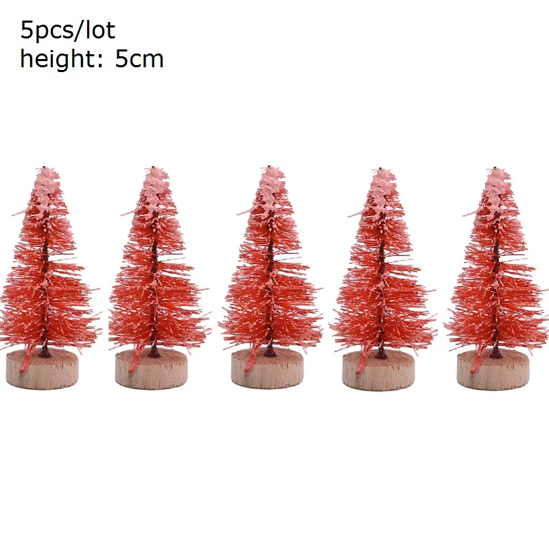 5pcs 5cm B04 5-16 см Многожильная Мини Рождественская елка искусственная сосна елки DIY рождественские фото реквизит на год Рождественская вечеринка украшение стола - Цвет: 5pcs 5cm B04