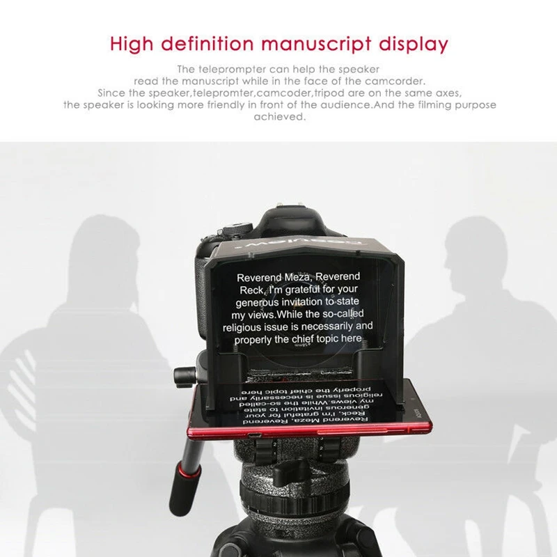 Смартфон Teleprompter с адаптерным кольцом пульт дистанционного управления для интервью речевого видео обучения подходит для телефонов до 6 дюймов