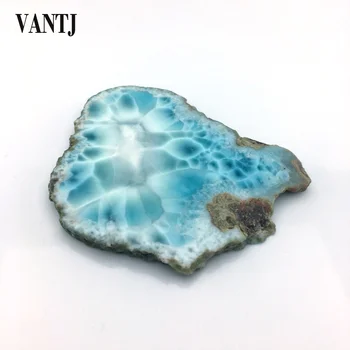 

VANTJ Natural Raw Larimar Loose Gemstone for Diy Fine Jewelry