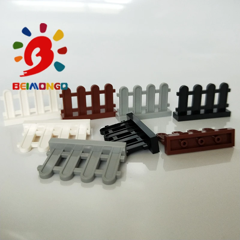 Бесплатная доставка! Строительные блоки BEIMONGO MOC Fence 33303 1x4x2 поручни 20 шт.