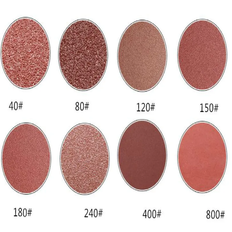 80 120 150 180 240 320 400 600 800 1000 1200 1500 2000 mesh Self adhesive 4inch Round flocking sandpaper 100mm sand paper