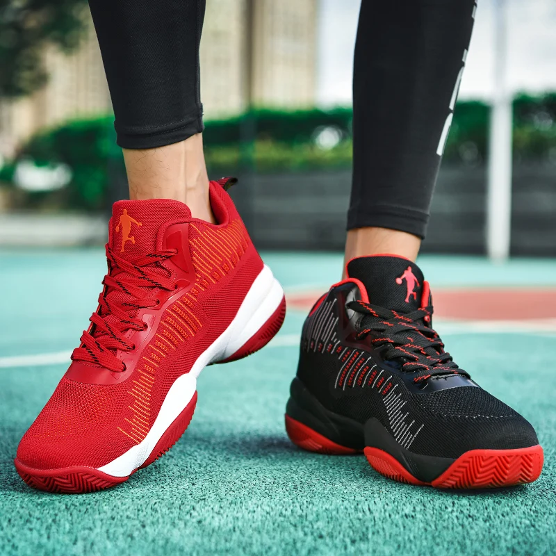 Новинка Jordan баскетбольная Мужская обувь с высоким берцем Jordan баскетбольные ботинки мужские амортизирующие кроссовки мужская уличная спортивная обувь - Цвет: orange red